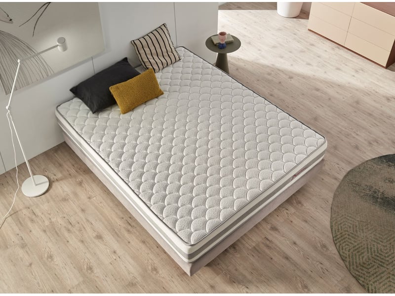 Matelas mousse hr et mémoire de forme au gel luxury ergo premium - mi-ferme, mémoire de forme au gel, face 3d respirante 8435720068078 - Conforama D