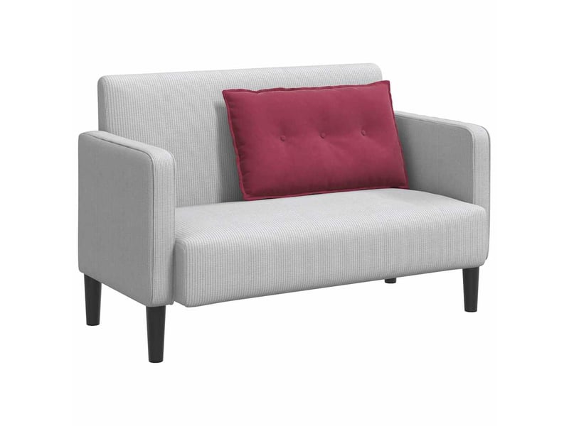  Coussin de dos, coussin de dossier bordeaux 80 x 50 cm tissu en velours côtelé cf54608  - Conforama C