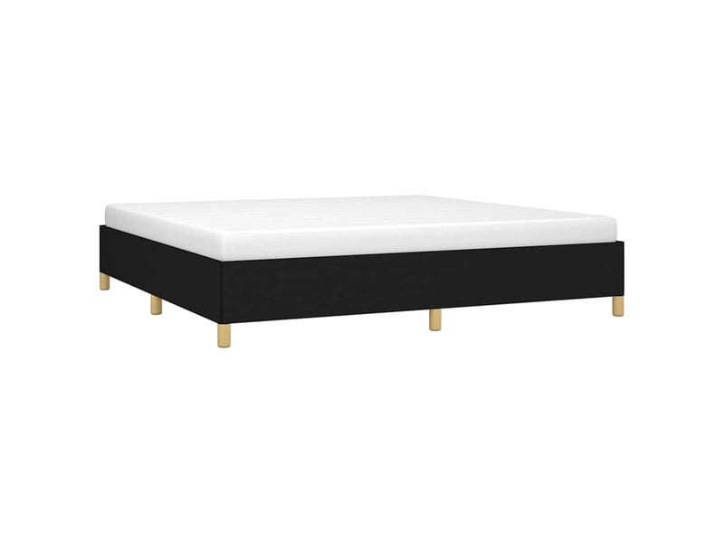  Lit double- lit adulte -  cadre de lit sans matelas noir 200x200 cm tissu  - Conforama B