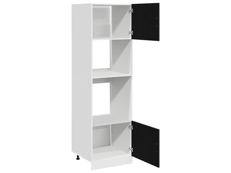  Meuble de rangement cuisine, armoire suspendue chêne noir 60x57x207cm bois d'ingénierie  - Conforama E