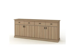 Buffet 4 porte(s) 4 tiroir(s) <strong>JLC KREATION</strong> <strong></strong> - 220 cm coloris bois clair