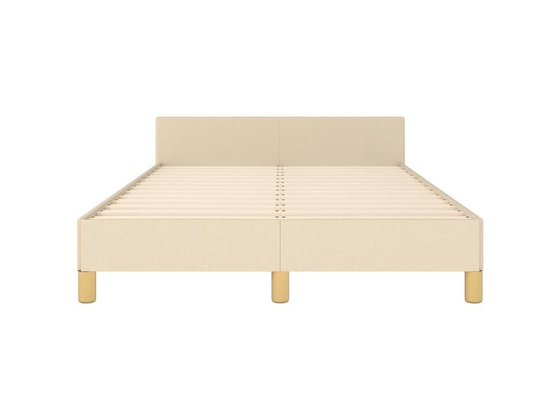  Lit double- lit adulte -  cadre de lit sans matelas crème 120x200 cm tissu  - Conforama D