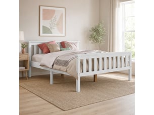 Lit 2 places 140x200 cm <strong>MAISENTIEL</strong>  <strong></strong> coloris blanc