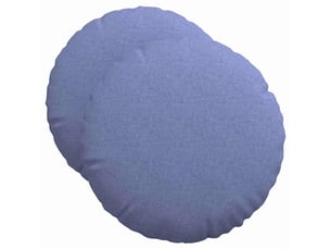 Lot de 2 coussins de siège, coussins décoratifs tissu bleu denim ø50 x 19 cm cf59769