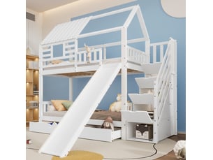 Lit superposé 2x90x200 cm <strong></strong>  <strong></strong> coloris blanc