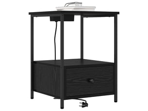 Table de chevet - cabinet de chevet - table de nuit chêne noir 42 x 41 x 56 cm bois d'ingénierie