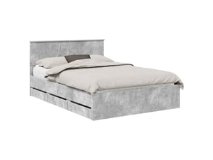 Lit 2 places 140x200 cm    coloris gris