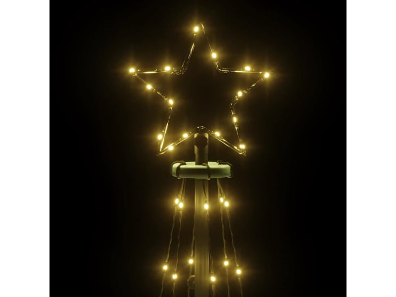  Arbre de noël, sapin de noël cône blanc chaud 108 led 70x180 cm  - Conforama E