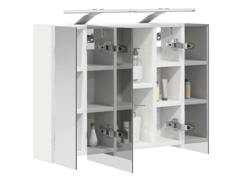  Armoire miroir salle de bain, meuble de rangement blanc 60x14.5x50 cm shl7885  - Conforama C