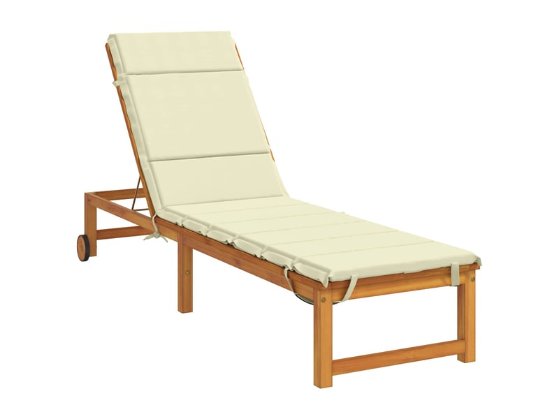 Coussin de transat, coussin pour bain de soleil gemert 100 % polyester crème 200 x 60 x 3 cm cf56145 - Conforama C