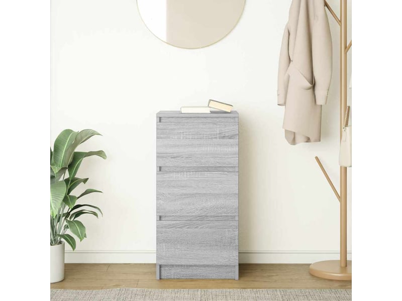  Buffet - bahut - meuble de rangement sonoma gris 37,5x35x76 cm bois d'ingénierie  - Conforama C