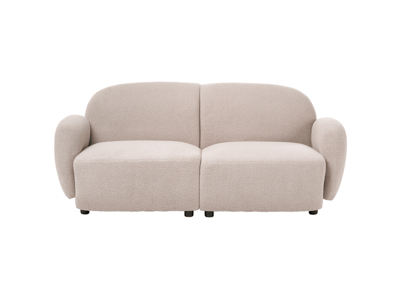  Ensemble de salon 6 places jule bouclé beige  - Conforama E