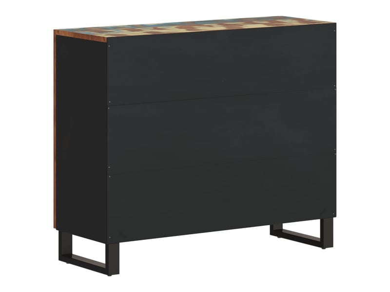  Buffet - bahut - meuble de rangement avec 2 portes 90x33x75 cm bois massif de récupération  - Conforama E