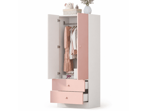 Armoire WISHDOR coloris rose largeur 70 cm