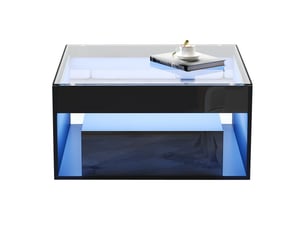 Table basse rectangulaire coloris noir - 70 cmx70 cm