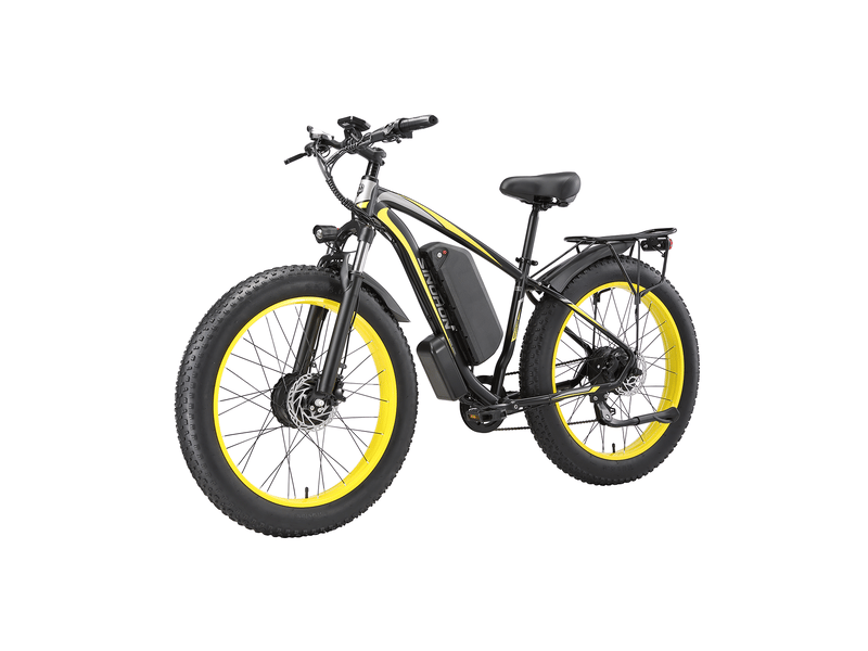Vélo électrique double moteur sinohon x26, fat bike 26 po tout-terrain, jaune - Conforama D