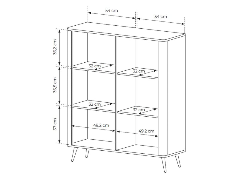 Buffet nerrio, enfilade 4 étagères, 113x38x134h cm beige Nerrio - Conforama D