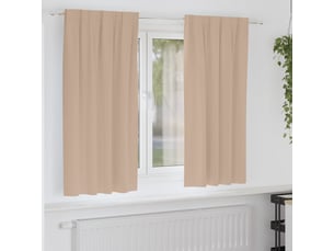 Lot de 2 rideaux occultants, rideaux black-out avec anneaux taupe 175 x 140 cm cf44771