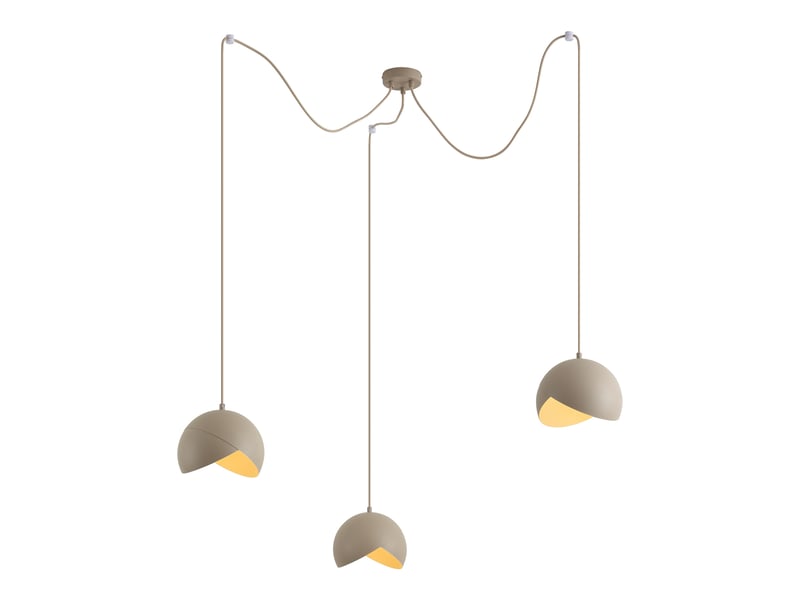 Design hanglamp beige met opaal glas 3-lichts - tulip  - Conforama A