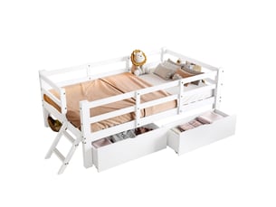Lit simple 90x200 cm <strong></strong>  <strong>OPULERANE TRADING LTD</strong> coloris blanc