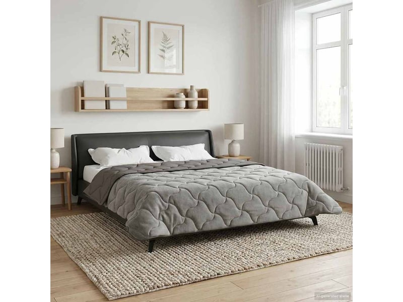  Duvet d'hiver - couette 200 x 240 cm hiver - couette gris clair respirant  - Conforama D