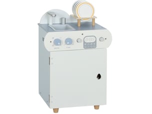 Lave-vaisselle jouet pour enfants 36x26x52 cm, 32 accessoires, mdf, bleu clair