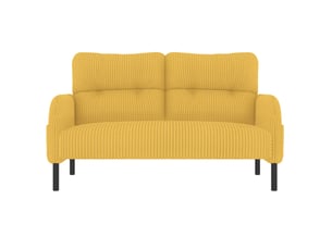 Canapé droit fixe OKWISH 2 places Tissu jaune