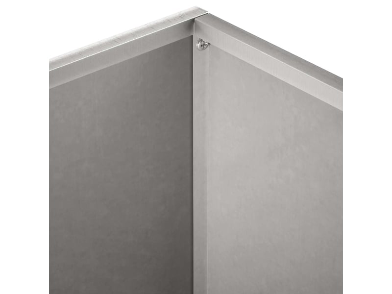  Jardinière - cache-pot de jardin argenté 40 x 40 x 30 cm acier inoxydable  - Conforama E