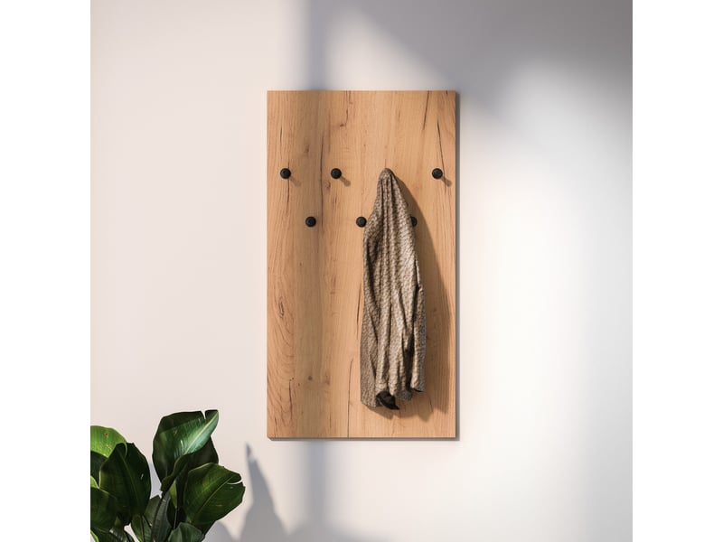  Selsey vasco - porte-manteau mural 7 crochets - 50 cm - chêne Vasco - Conforama B