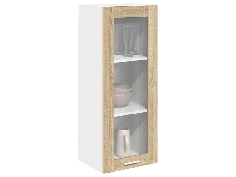Meuble de rangement cuisine, armoire suspendue chêne sonoma 40x31x100cm shl7454 - Conforama C