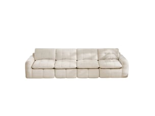 Canapé modulable sans structure rigide 4 places en chenille beige