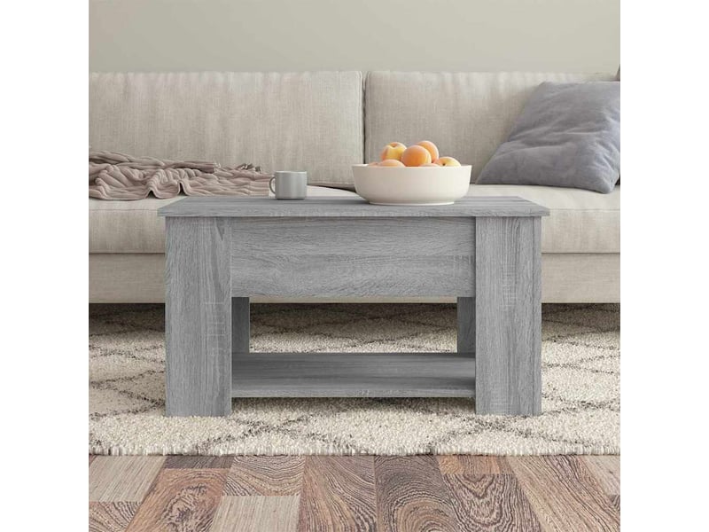  Table basse - table de salon - table à thé sonoma gris 79x49x41 cm bois d'ingénierie  - Conforama C