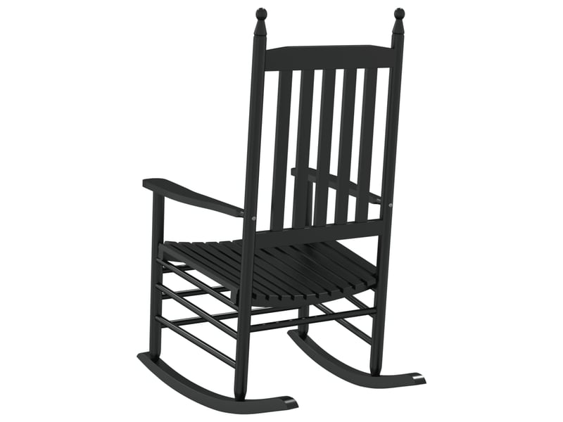  Lot de 2 chaises à bascule avec sièges incurvés en bois de peuplier noir dec029108  - Conforama E