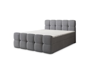 Lit avec rangement 180x200 cm <strong>MASSENO</strong> <strong></strong> coloris gris