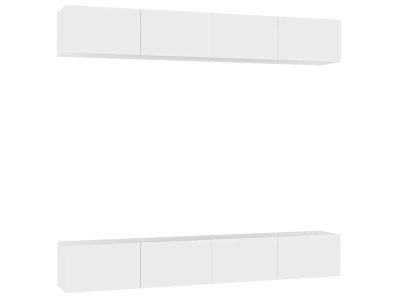  Meubles tv - banc tv - meuble de rangement 4 pcs blanc 100x30x30 cm bois d'ingénierie  - Conforama A