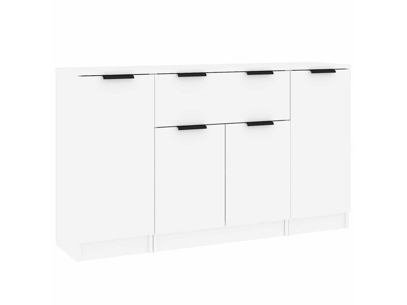 Buffets 3 pcs - bahut - meuble de rangement blanc bois d'ingénierie  - Conforama A