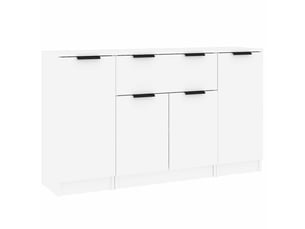 Buffets 3 pcs - bahut - meuble de rangement blanc bois d'ingénierie
