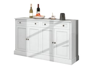 Buffet 4 porte(s)  2 tiroir(s) OKWISH  - 150 cm coloris blanc 