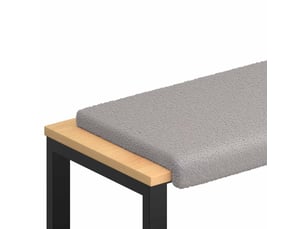 Coussin de banc, coussin d'assise, coussin de canapé tissu sherpa gris clair profondeur 35 cm cf53830
