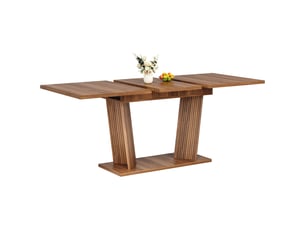 Table à manger extensible marron foncé 160x80x76cm réglable mdf salle à manger rangement pratique confort et fonctionnalité moderne