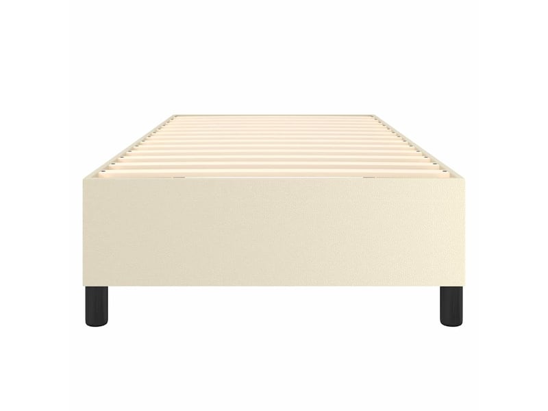  Lit simple- lit adulte -  cadre de lit à lattes crème 90x190 cm similicuir  - Conforama D