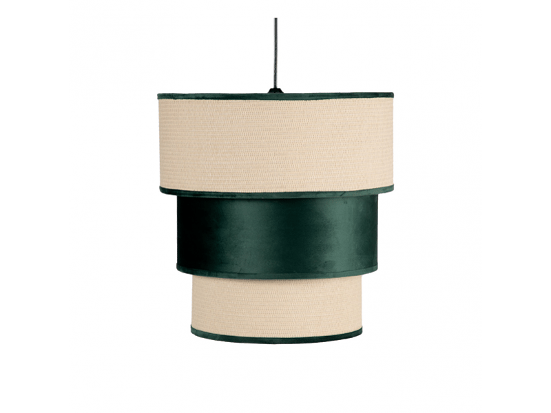  Suspension fabrilamp lúcio e27 coloris vert ø 37 cm hauteur réglable 50-95 cm 130591006 - Conforama A