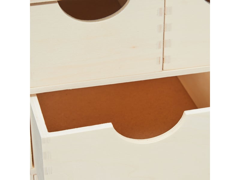  Boîte à tiroirs pratique rangement bureau 28 x 40 x 20 cm design épuré en contreplaqué couleur naturelle 13_0018200  - Conforama C