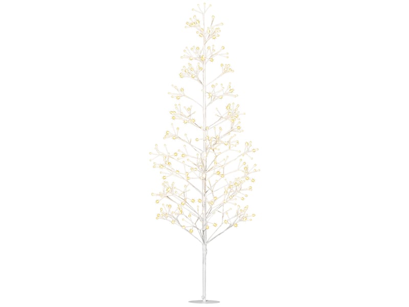  Sapin de noël artificiel de 180 cm avec 384 lumières led blanches  - Conforama C