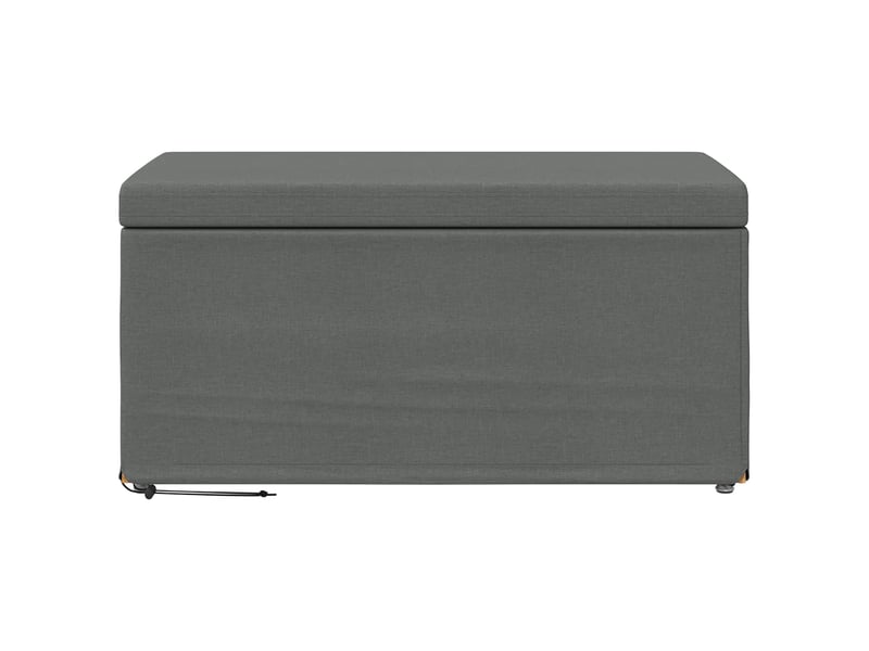  Tabouret bas, ottoman gris foncé 81x41x40 cm tissu et bois stratifié  - Conforama D