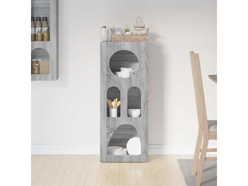 Buffet - bahut - meuble de rangement elst gris sonoma 40 x 35 x 100.5 cm bois d'ingénierie - Conforama D