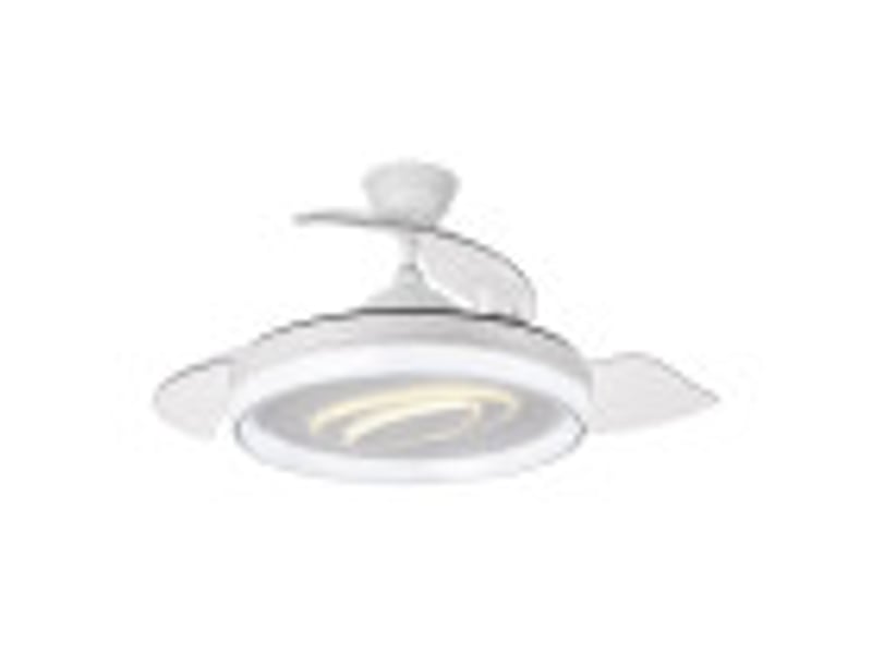  Fabrilamp maracana plafonnier ventilateur led 57 w, 5980 lm, moteur dc, 3 pales rétractables, ø 107 cm, blanc 242791301 - Conforama D