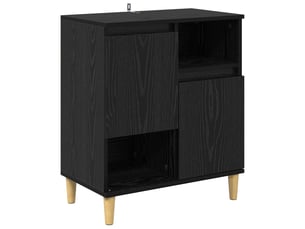 Buffet - bahut - meuble de rangement chêne noir 35 x 60 x 70 cm bois d'ingénierie