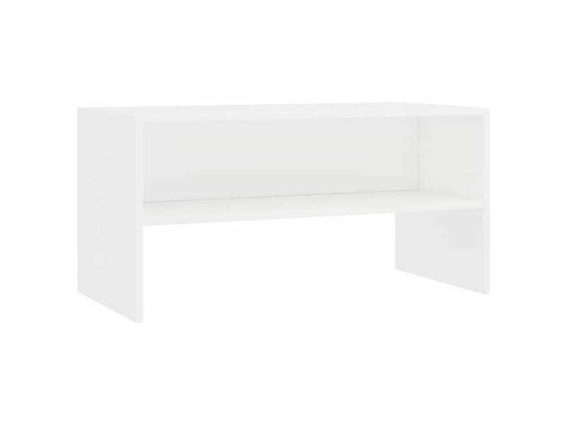  Meuble tv - banc tv - meuble de rangement blanc 80x40x40 cm bois d’ingénierie  - Conforama A