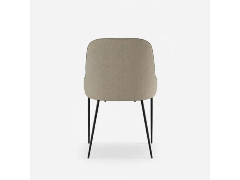  Lot de 4 chaises rembourrées en tissu facile à nettoyer harmony - beige  - Conforama D